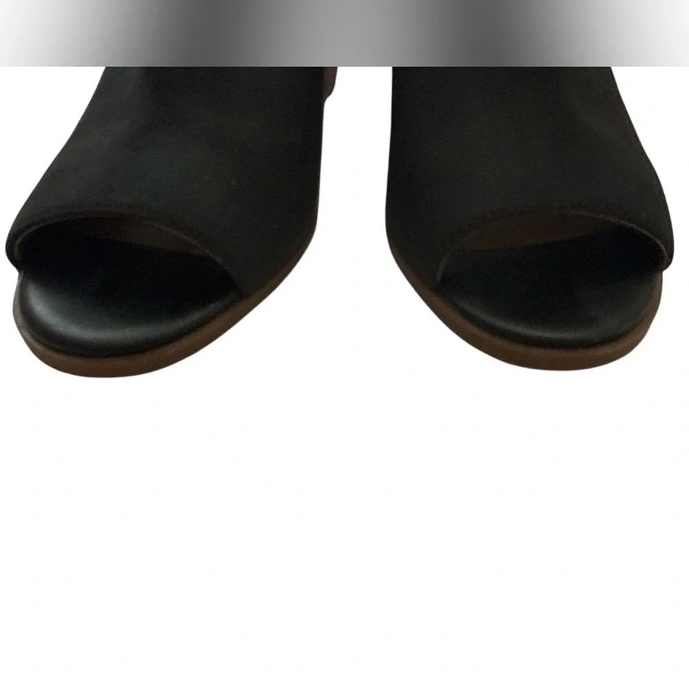 Lucky Brand Black Open-Toe Block Heel Sandal/Bootie/Mule - Women’s Size 8 - Picture 6 of 10